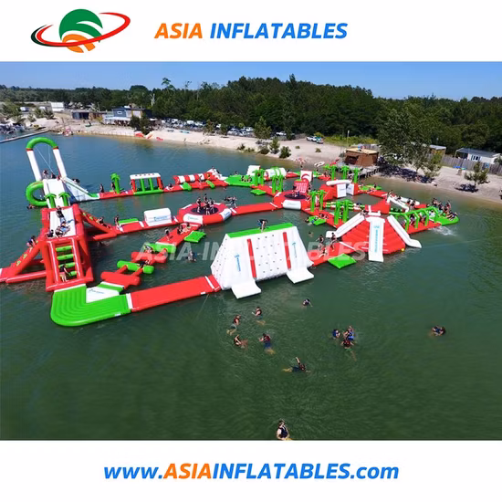 Parque acuático inflable profesional accesorios trampolín parque acuático para el mar